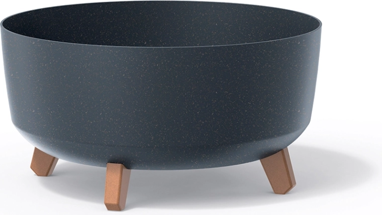 Cache-pot Gracia Low Eco Wood 38 cm – anthracite