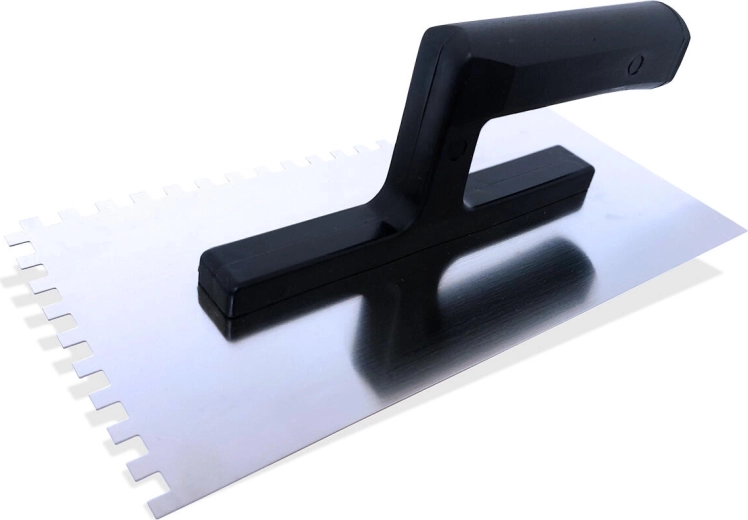 Taloche en acier inoxydable dentée 6 × 6 mm, 270 × 125 mm