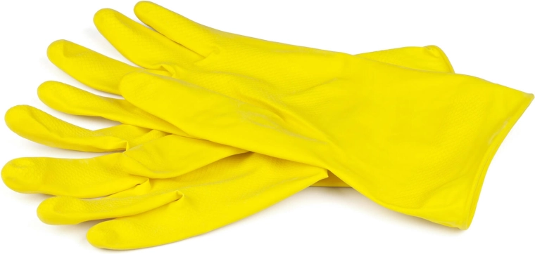 Gants de ménage en latex jaunes – taille S