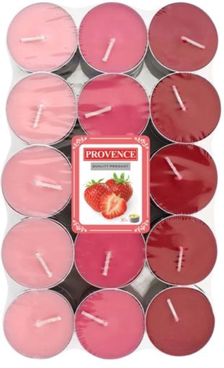 Bougies chauffe-plat PROVENCE fraise, 30 pcs