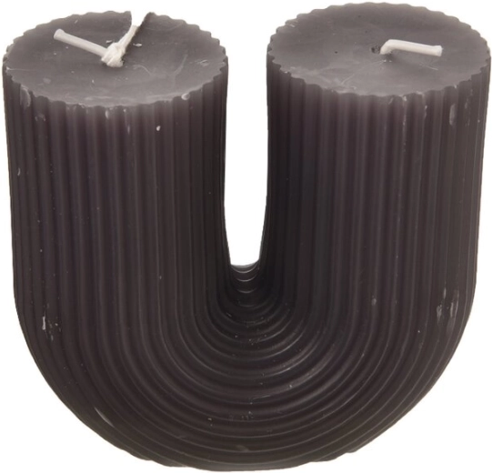 Bougie Novelty grise 9 × 4 × 9 cm