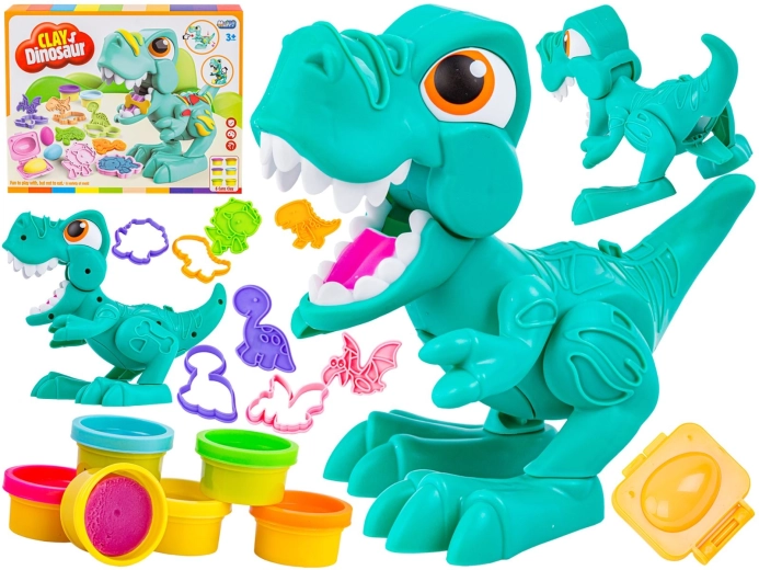 Kit créatif avec pâte à modeler dinosaure et accessoires