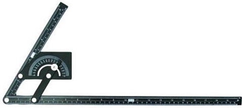 Rapporteur d’angle à arc 0–180° 230 × 500 mm