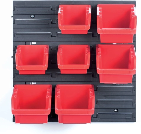 Panneau mural avec 7 bacs pour outils ORDERLINE 400 × 110 × 400 mm