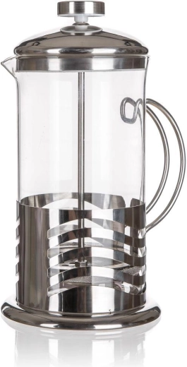 Cafetière en verre WAVE 0,6 l avec filtre à piston en acier inoxydable