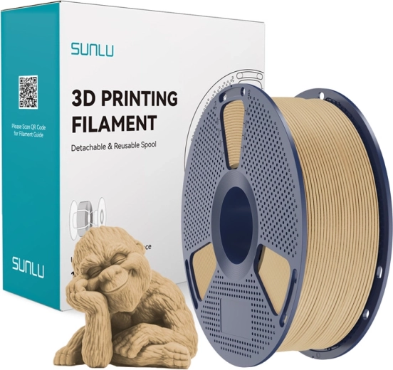 Filament Sunlu Wood Pro pour impression 3D – érable