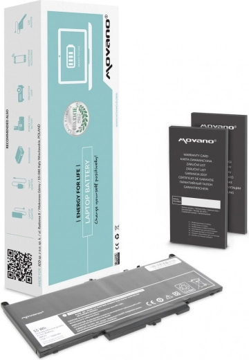 Batterie pour ordinateur portable Dell Latitude E7270/E7470 Movano 7200 mAh (55 Wh)