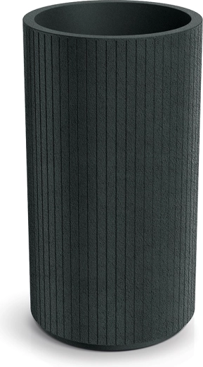 Cache-pot rond haut Coro 40 cm – gris foncé