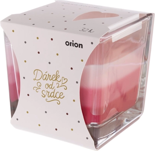 Bougie en verre au parfum de rose « Cadeau du cœur »