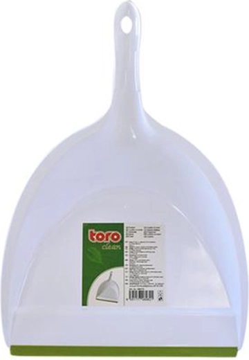 Pelle à poussière TORO vert-blanc avec bord en caoutchouc