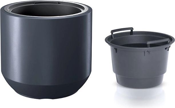 pot de fleurs avec insert 39 cm anthracite