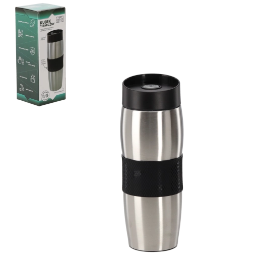 Mug isotherme en acier inoxydable 350 ml avec bande antidérapante