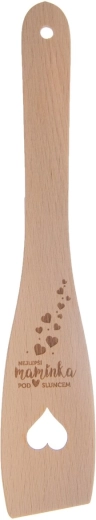 Spatule de cuisine en bois droite 30 cm « MEILLEURE MAMAN »