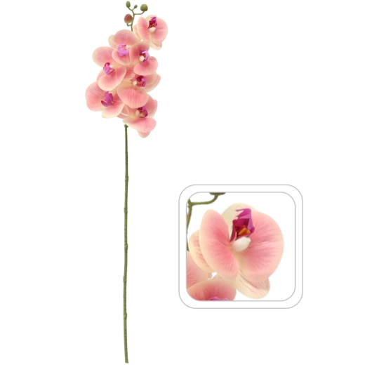 Branche d’orchidée artificielle 74 cm rose