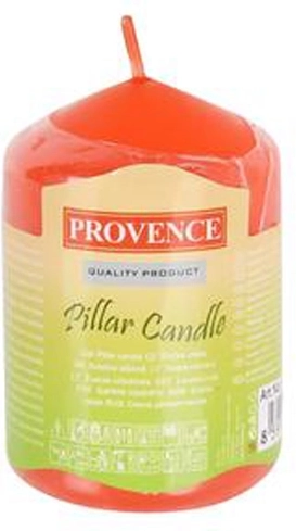 Bougie cylindre orange en paraffine 8 × 5 cm