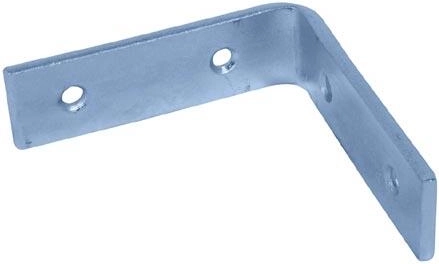 Équerre isocèle 40 × 100 × 100 mm, galvanisée, lot de 4 pièces