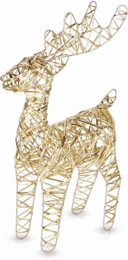Renne doré lumineux 25 LED 34 cm