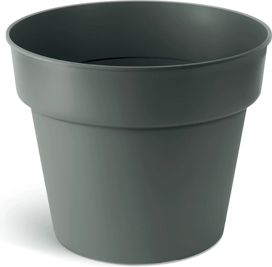 Cache-pot en plastique PLANTI 12,4 cm – pierre grise, finition mate