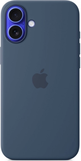 Coque en silicone avec MagSafe pour iPhone 16 Plus – denim