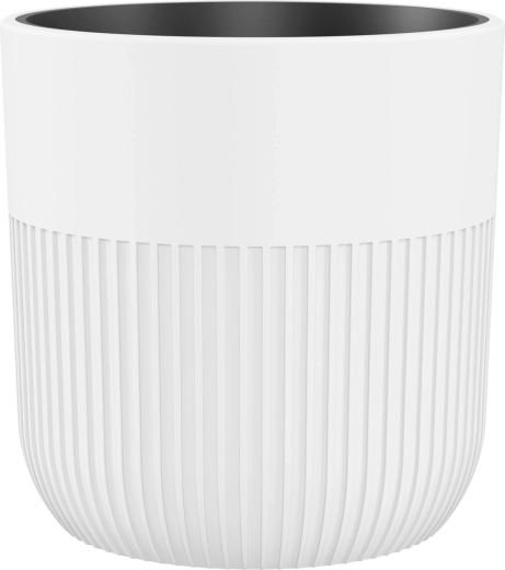 Cache-pot Luca 30 cm blanc avec insert