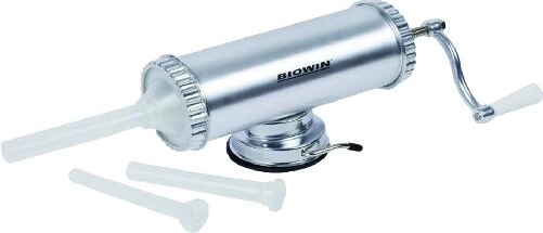 Poussoir manuel pour boudins et saucisses en alliage d’aluminium, diamètre 10 cm, 1,5 kg + 3 embouts