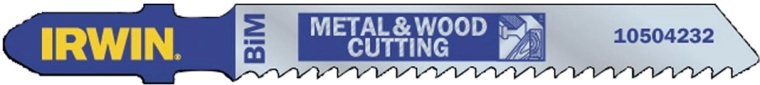 Jeu de lames de scie sauteuse IRWIN BIM T345XF, 132 mm, pour bois et métal (5 pcs)