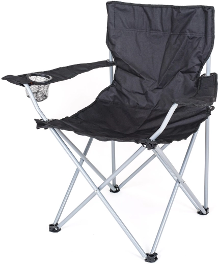 Fauteuil de camping pliant FISH, noir