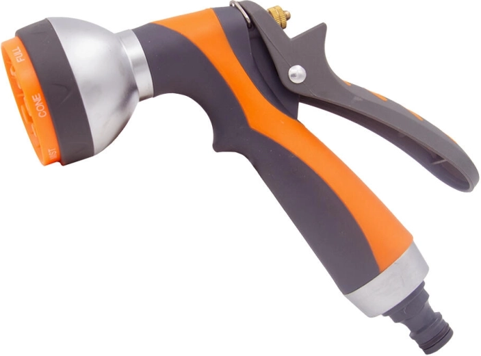 Pistolet d’arrosage de jardin DELUX à 7 modes, en métal