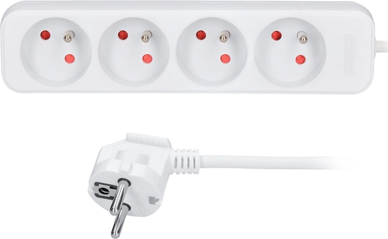 Rallonge Solight 4 prises blanche 5 m