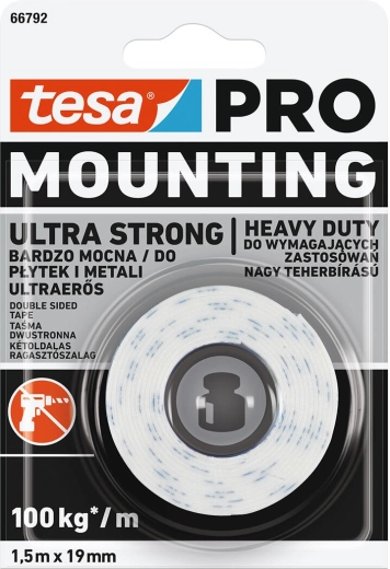 Ruban de montage Ultra Strong 19 mm × 1,5 m Tesa