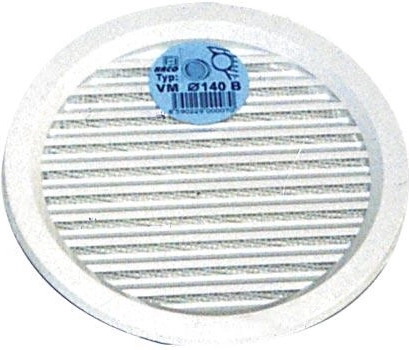 Grille d’aération avec moustiquaire, diamètre 140 mm, blanc