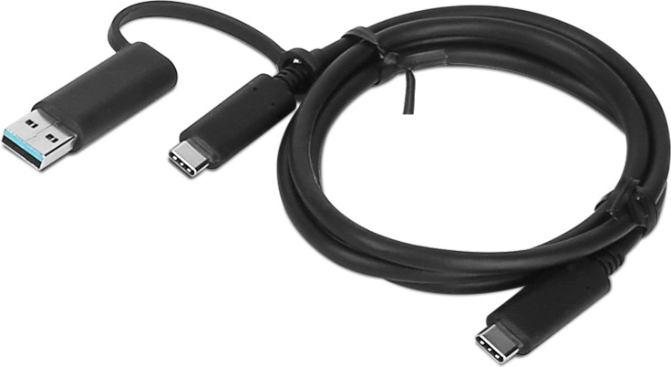 Câble hybride Lenovo USB‑C avec adaptateur USB‑A 1 m