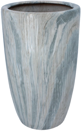 Cache-pot en céramique effet marbre 24 × 24 × 40 cm