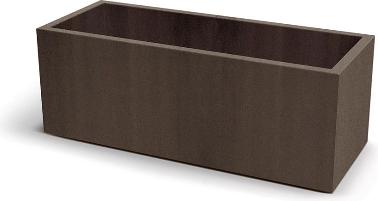 Jardinière CUBLA CASE 98 cm en décor acier Corten