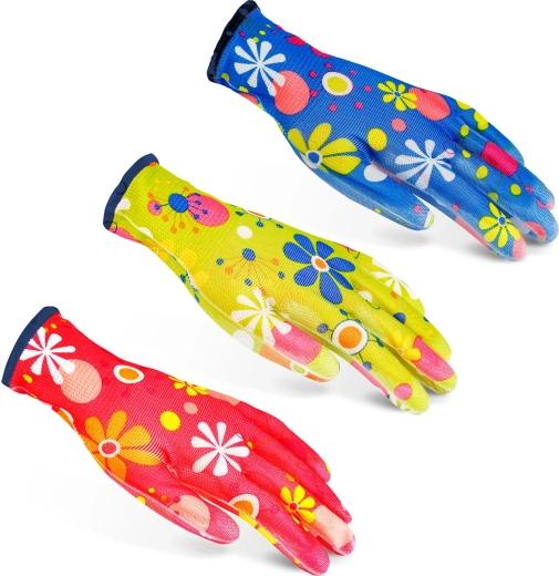 Gants de jardinage à motifs - 1 pièce