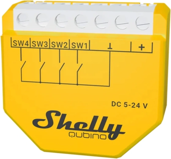 Shelly Wave i4 DC module d'entrée mural Z-Wave avec 4 entrées