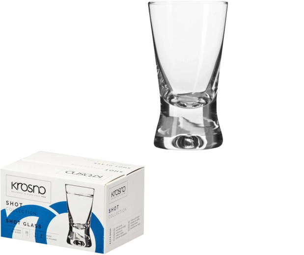 Ensemble de verres à vodka 25 ml Krosno X-line, 6 pcs