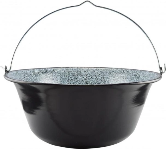 Chaudron émaillé 8 l pour cuisson au feu de bois