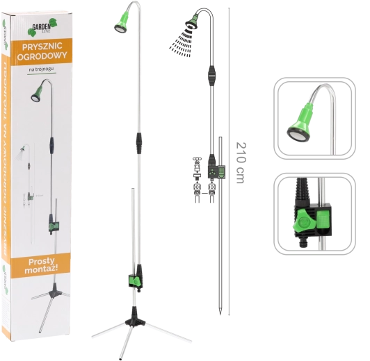 Douche de jardin sur trépied