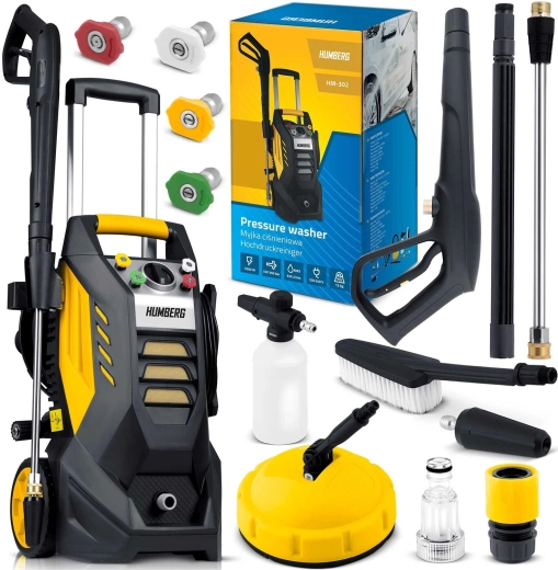 Humberg HM-302 nettoyeur haute pression électrique avec enrouleur 2500 W