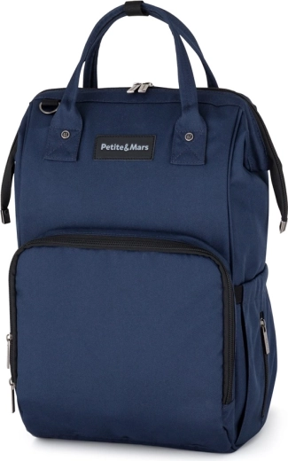 Sac à dos à langer pour poussette Petite&Mars Jackob Bleu Foncé