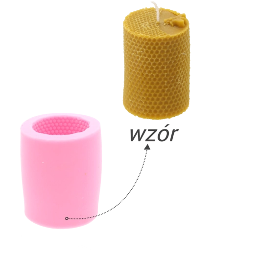 Moule en silicone pour bougies cylindre avec abeille