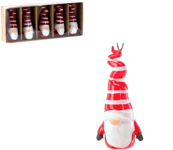 Set de décorations de Noël lutins 10 cm, 5 pcs