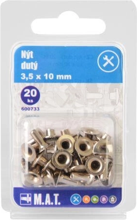 Rivet creux 3,5 × 10 mm (20 pcs)