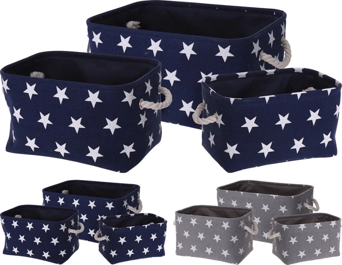 Panier de rangement textile S 30 × 19 × 17 cm – assortiment de couleurs