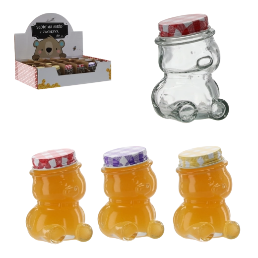 Bocal ourson avec couvercle à vis 80 ml