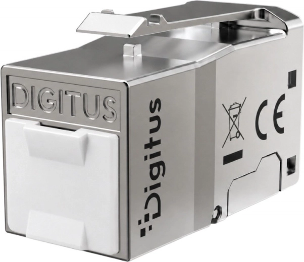 Module keystone RJ45 Cat 6 DIGITUS blindé sans outil avec obturateur anti-poussière