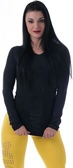 T-shirt femme NEBBIA Shirt 220 Black – noir, taille L