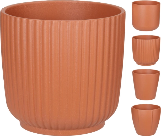 Cache-pot en céramique 13,5 × 13 cm, terre cuite, formes assorties