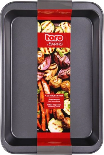 Plat à rôtir Toro en acier au carbone avec revêtement antiadhésif 42 × 29 × 5,5 cm